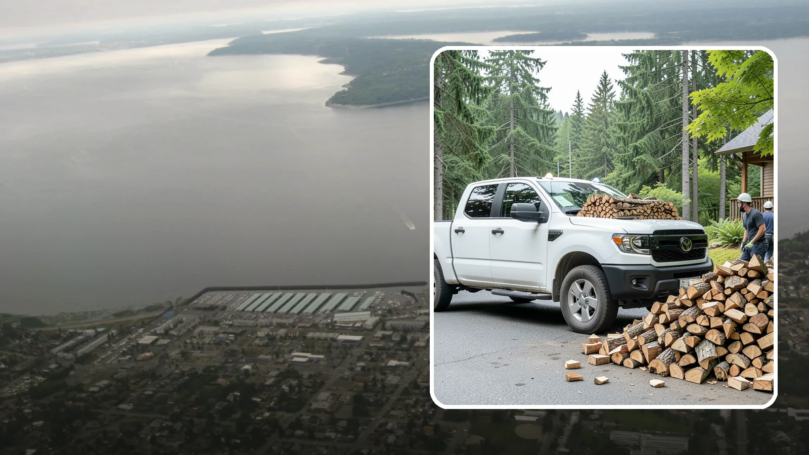 Rural Delivery in Des Moines, King County, WA - Firewood hauled out to rural properties and addresses beyond standard delivery zones.