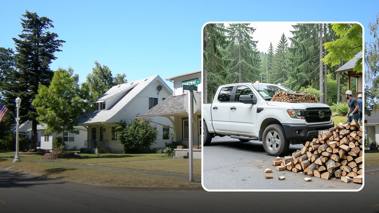 Rural Delivery in DuPont, Pierce County, WA - Firewood hauled out to rural properties and addresses beyond standard delivery zones.