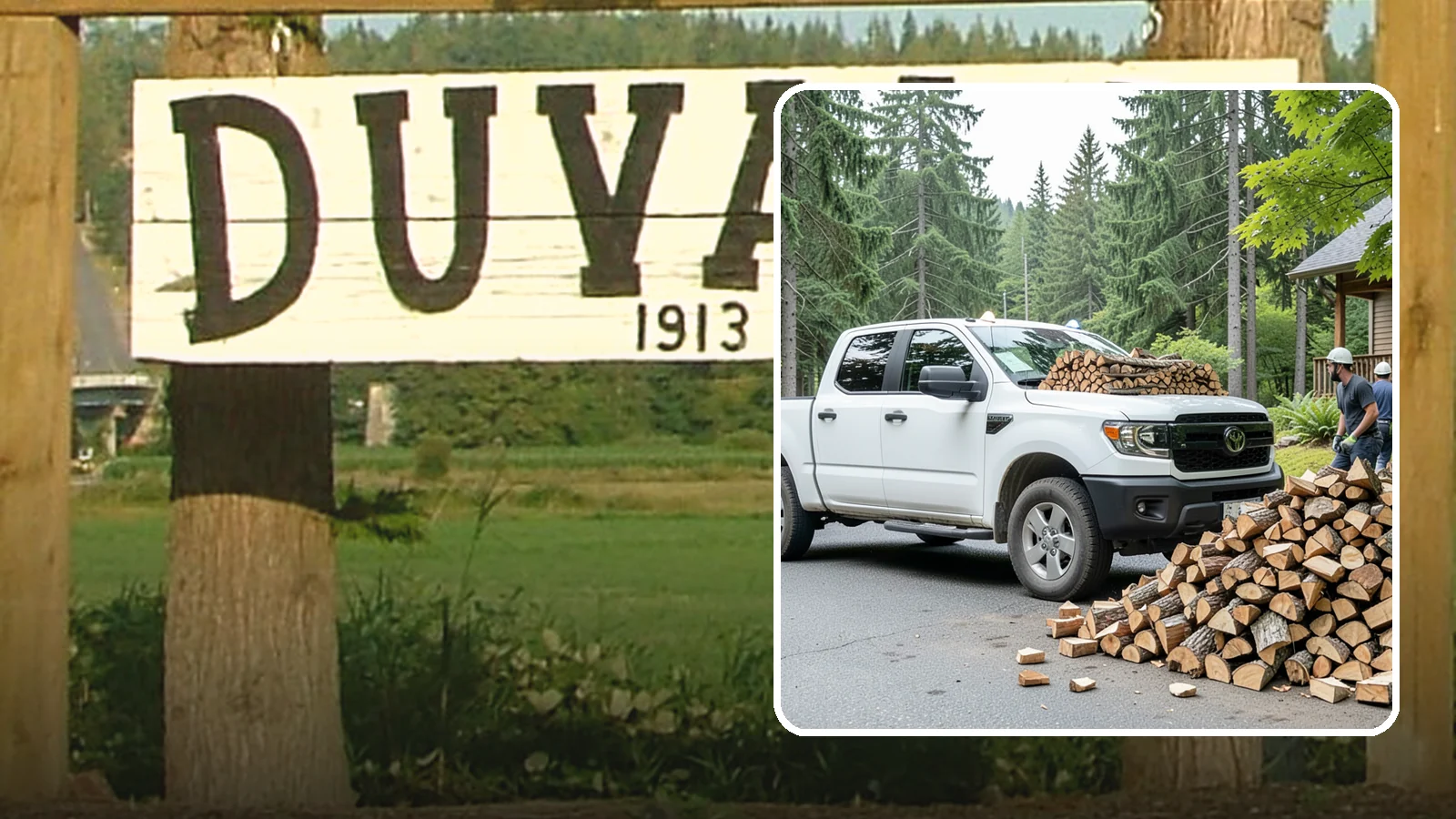 Rural Delivery in Duvall, King County, WA - Firewood hauled out to rural properties and addresses beyond standard delivery zones.