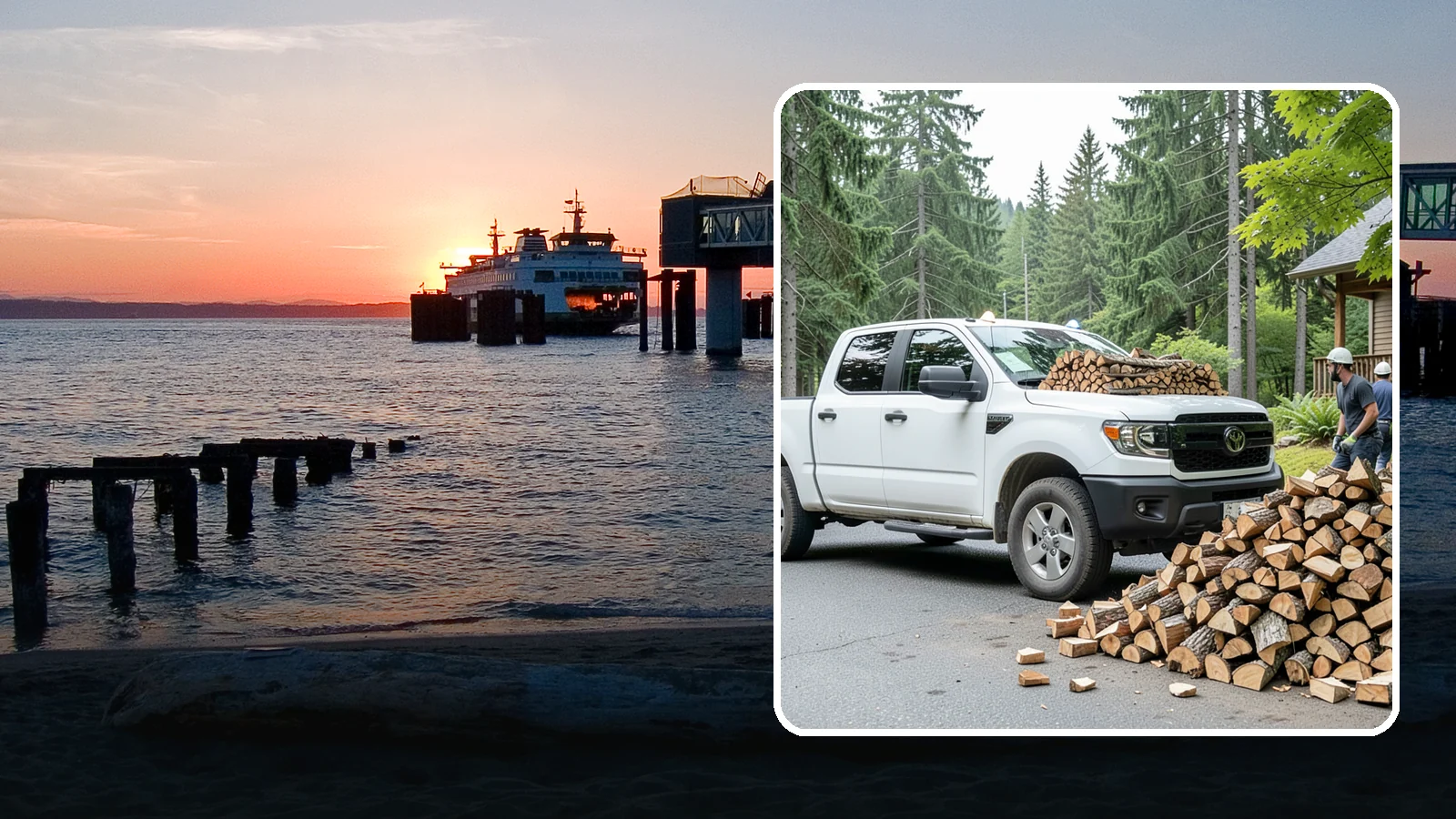Rural Delivery in Edmonds, Snohomish County, WA - Firewood hauled out to rural properties and addresses beyond standard delivery zones.