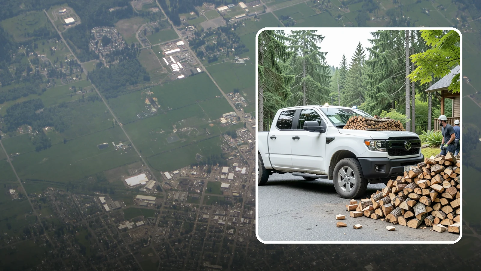 Rural Delivery in Enumclaw, King County, WA - Firewood hauled out to rural properties and addresses beyond standard delivery zones.