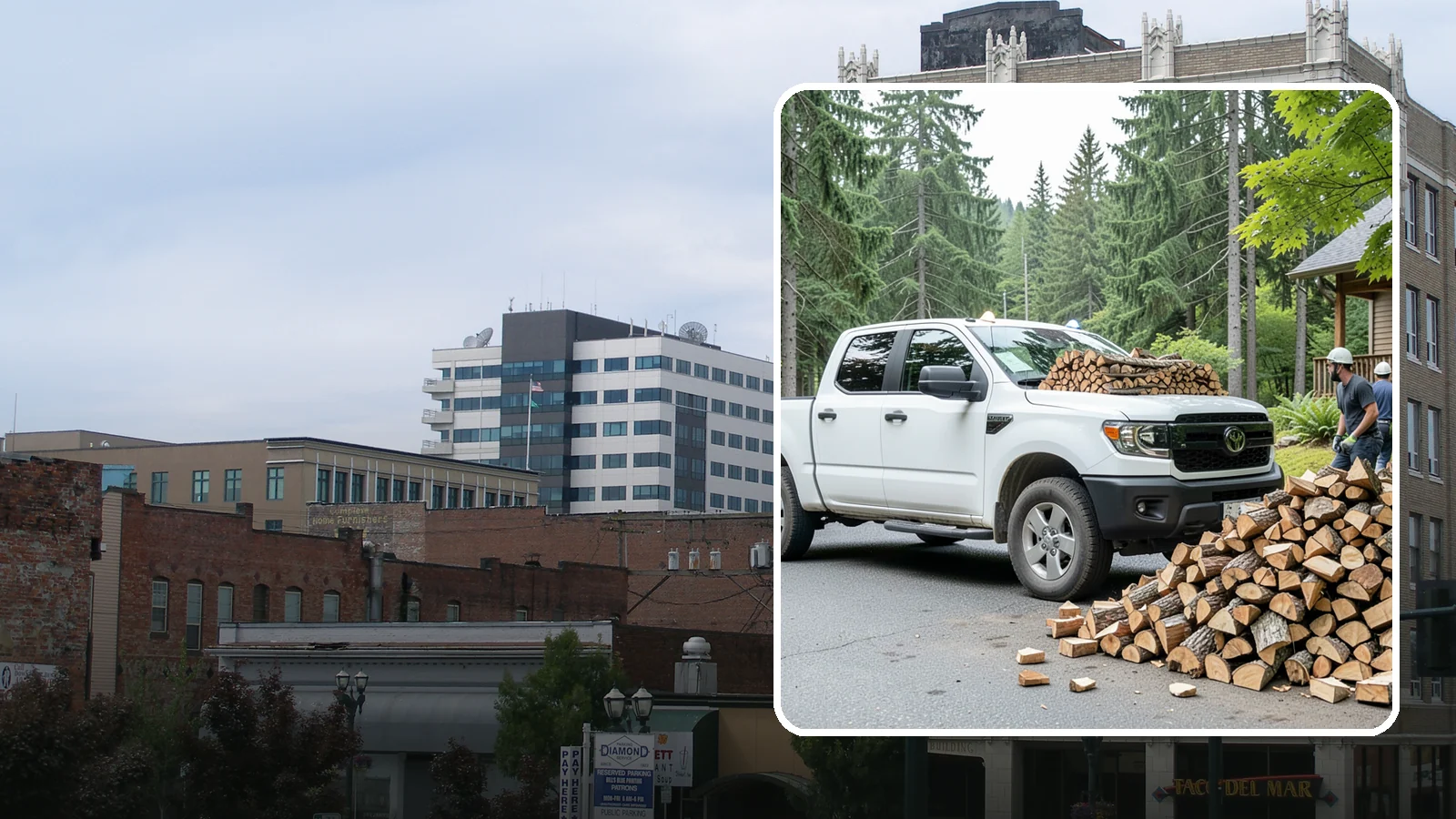Rural Delivery in Everett, Snohomish County, WA - Firewood hauled out to rural properties and addresses beyond standard delivery zones.