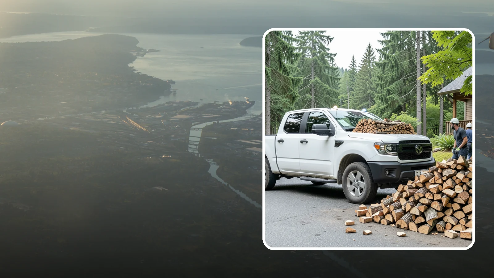 Rural Delivery in Fife, Pierce County, WA - Firewood hauled out to rural properties and addresses beyond standard delivery zones.