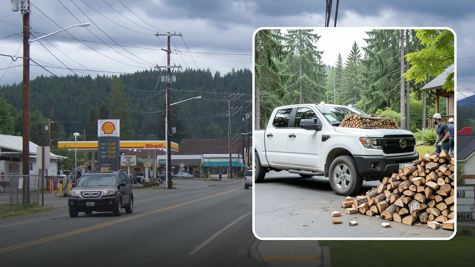 Rural Delivery in Granite Falls, Snohomish County, WA - Firewood hauled out to rural properties and addresses beyond standard delivery zones.