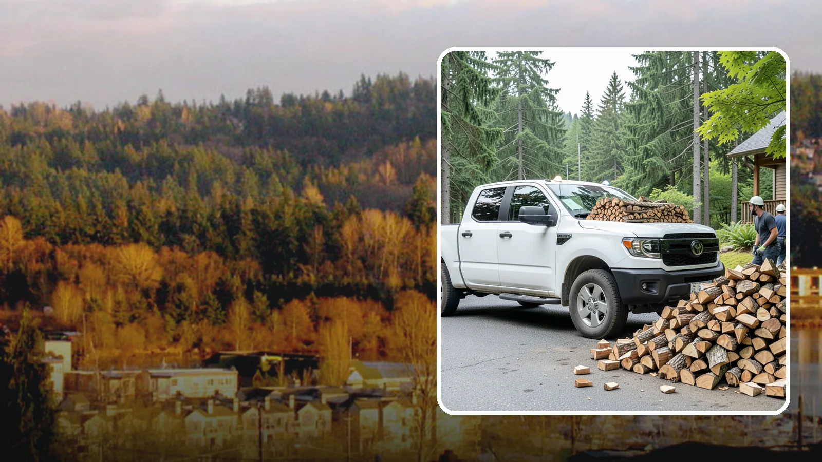 Rural Delivery in Kenmore, King County, WA - Firewood hauled out to rural properties and addresses beyond standard delivery zones.