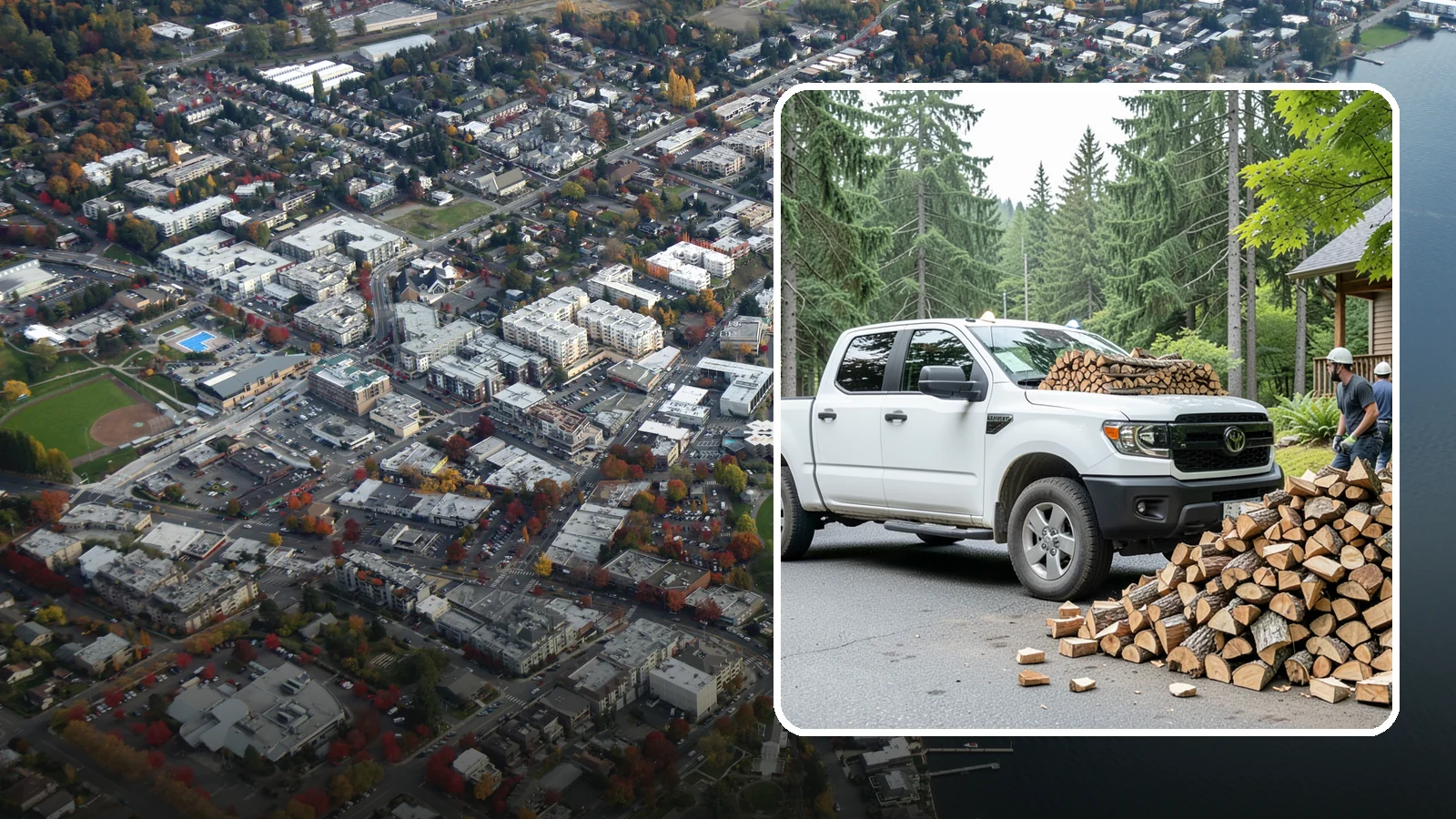 Rural Delivery in Kirkland, King County, WA - Firewood hauled out to rural properties and addresses beyond standard delivery zones.