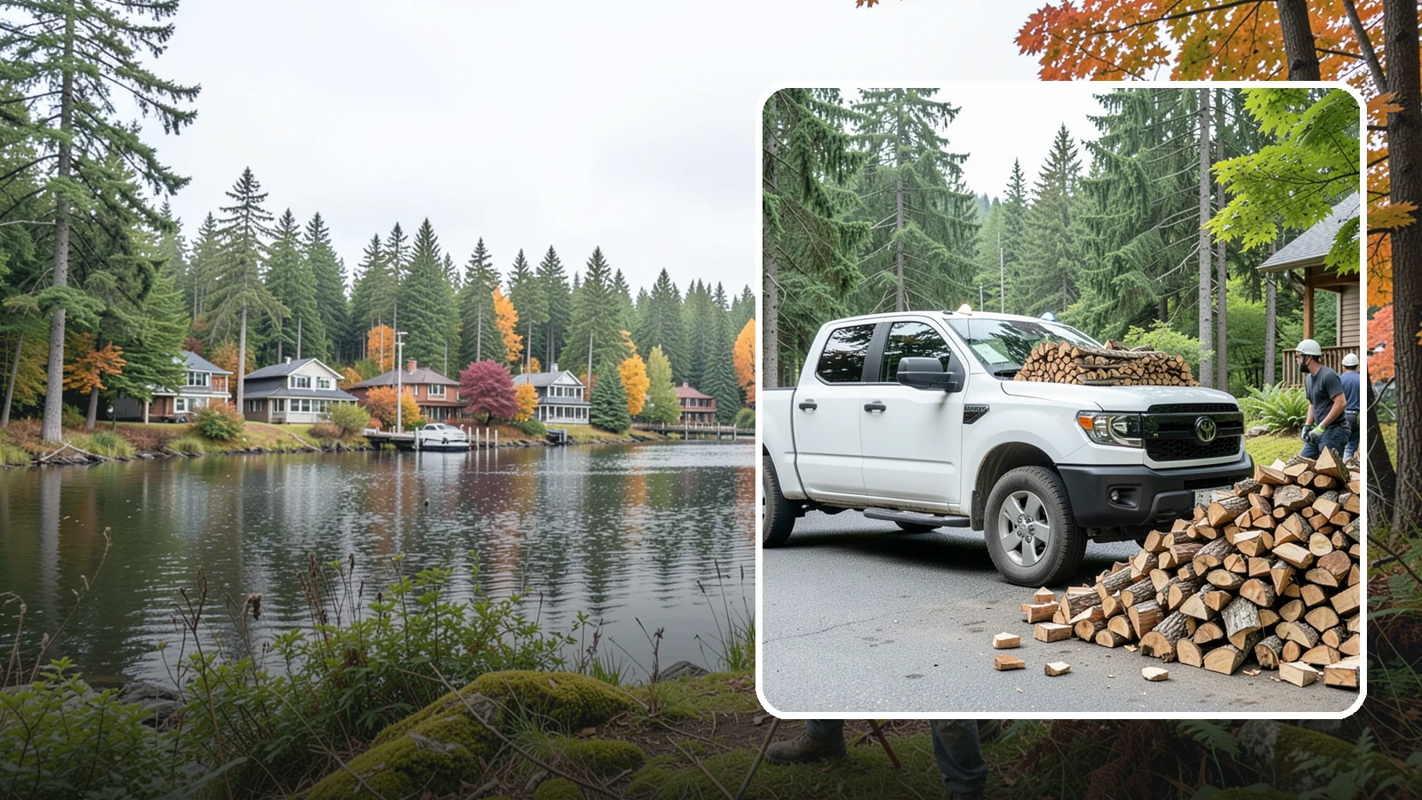Rural Delivery in La Conner, Skagit County, WA - Firewood hauled out to rural properties and addresses beyond standard delivery zones.