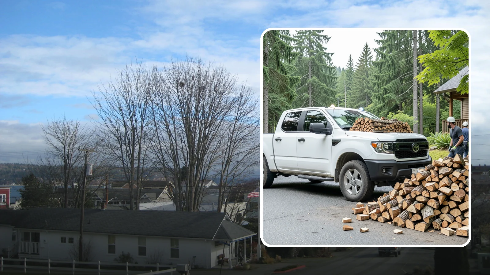 Rural Delivery in Langley, WA - Firewood hauled out to rural properties and addresses beyond standard delivery zones.