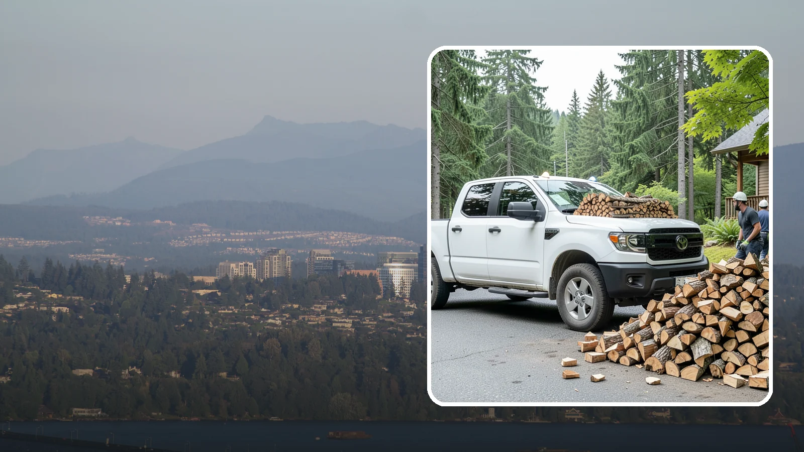 Rural Delivery in Medina, King County, WA - Firewood hauled out to rural properties and addresses beyond standard delivery zones.