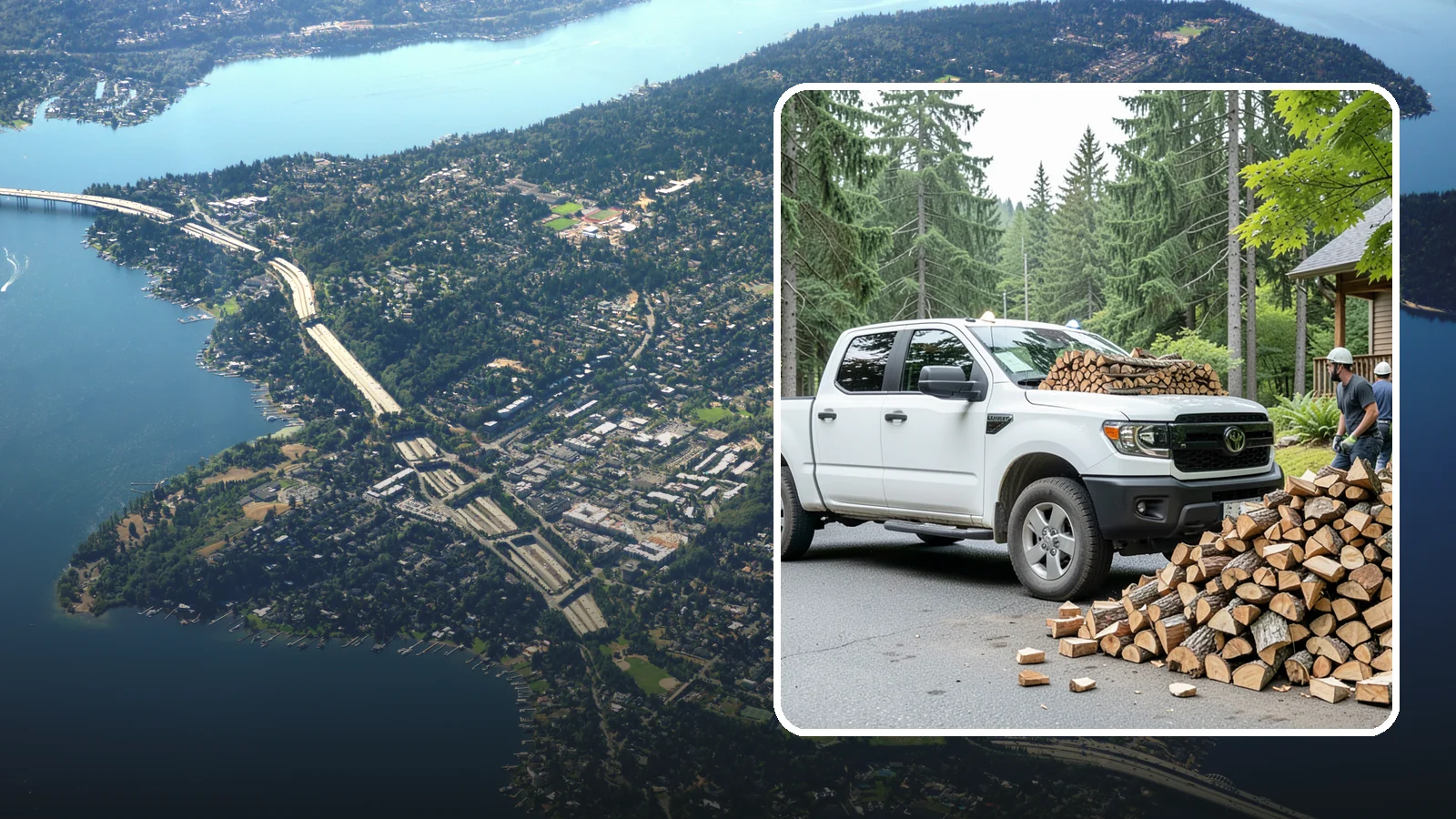Rural Delivery in Mercer Island, King County, WA - Firewood hauled out to rural properties and addresses beyond standard delivery zones.