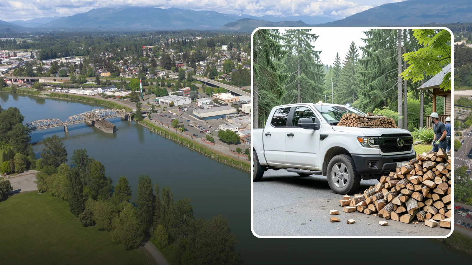 Rural Delivery in Mount Vernon, WA - Firewood hauled out to rural properties and addresses beyond standard delivery zones.