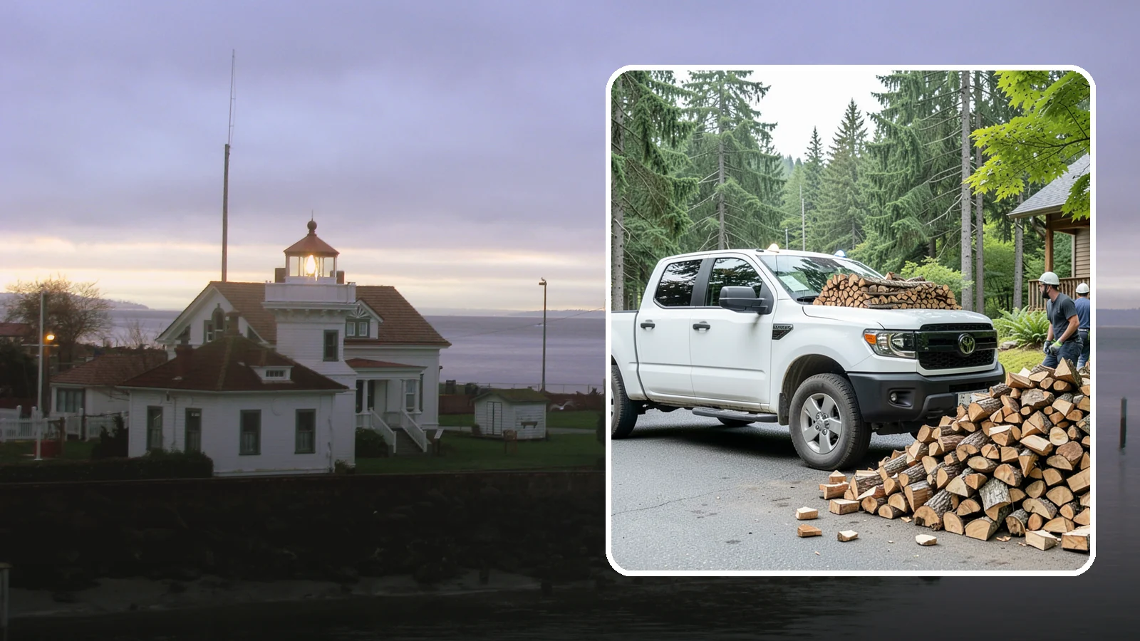 Rural Delivery in Mukilteo, Snohomish County, WA - Firewood hauled out to rural properties and addresses beyond standard delivery zones.
