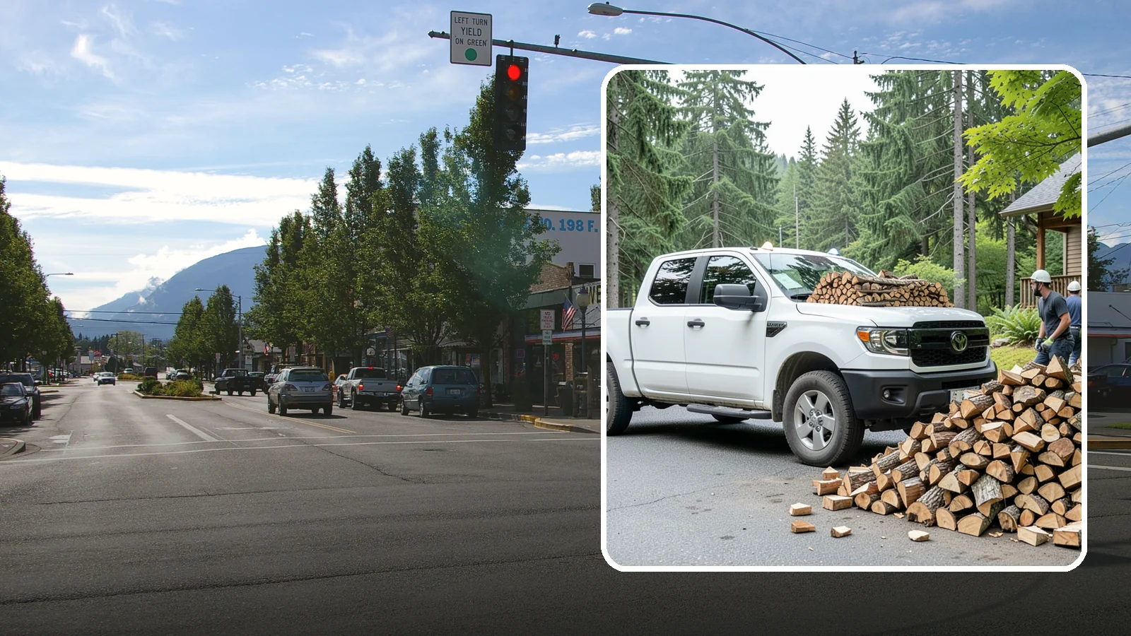 Rural Delivery in North Bend, King County, WA - Firewood hauled out to rural properties and addresses beyond standard delivery zones.