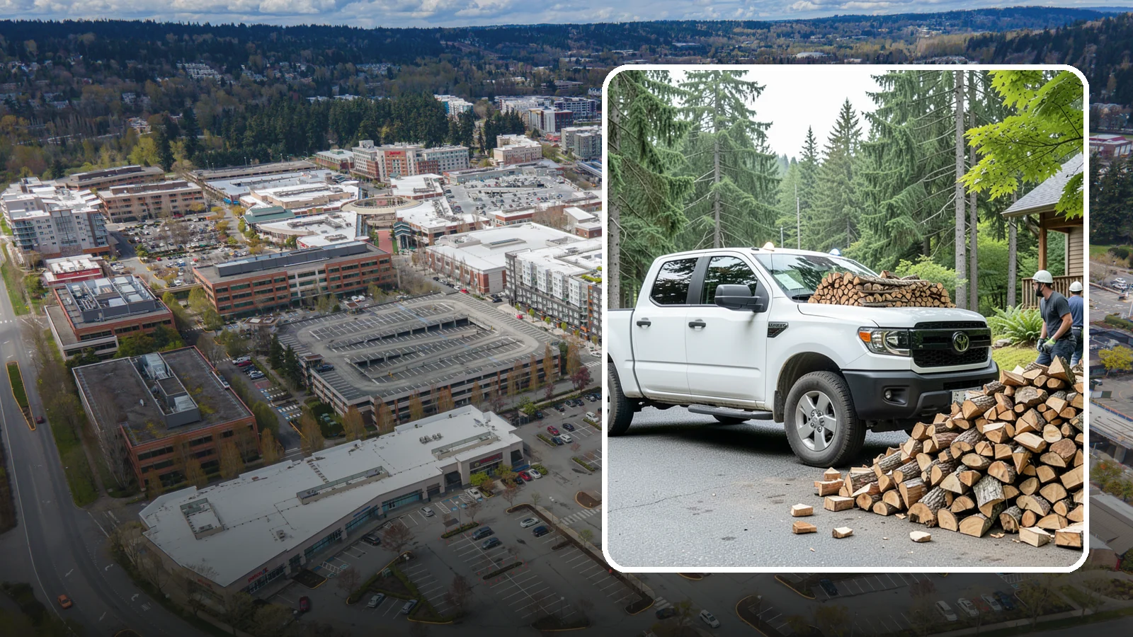 Rural Delivery in Redmond, King County, WA - Firewood hauled out to rural properties and addresses beyond standard delivery zones.