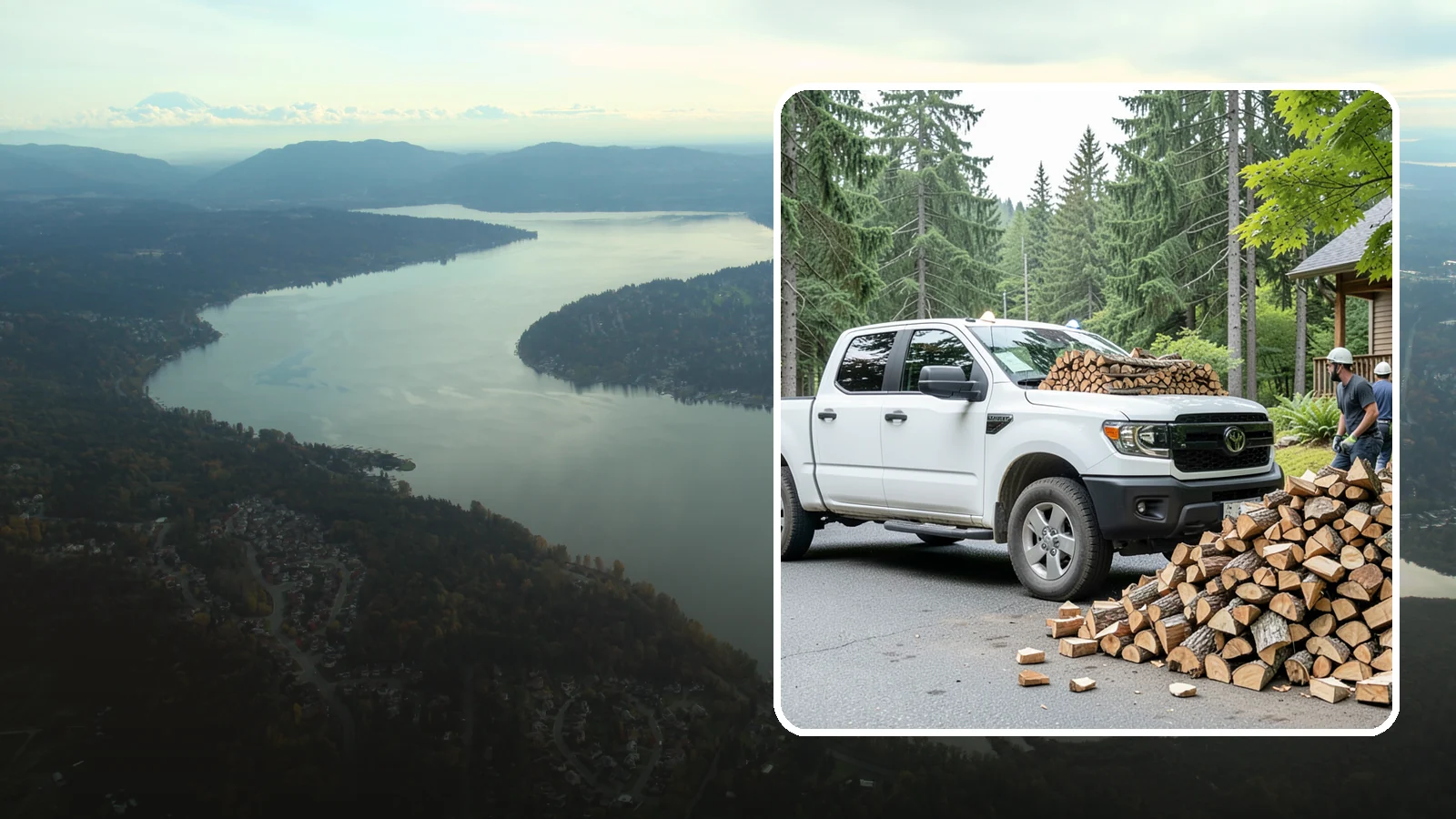 Rural Delivery in Sammamish, King County, WA - Firewood hauled out to rural properties and addresses beyond standard delivery zones.