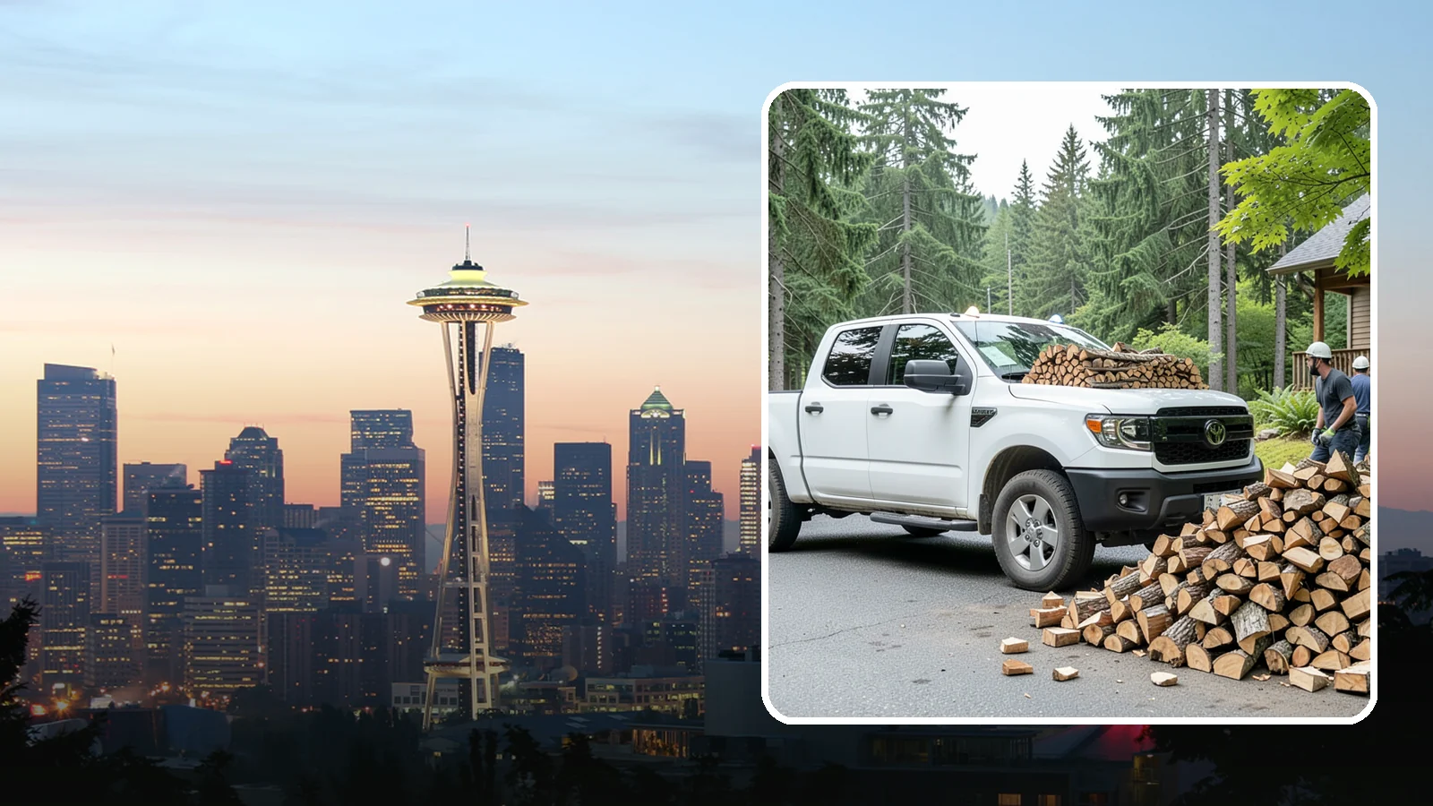 Rural Delivery in Seattle, King County, WA - Firewood hauled out to rural properties and addresses beyond standard delivery zones.