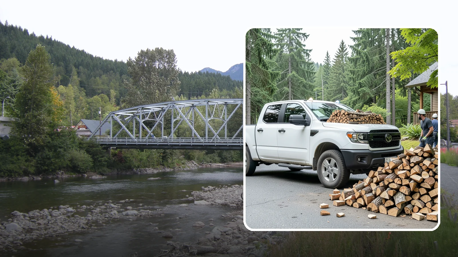 Rural Delivery in Skykomish, King County, WA - Firewood hauled out to rural properties and addresses beyond standard delivery zones.