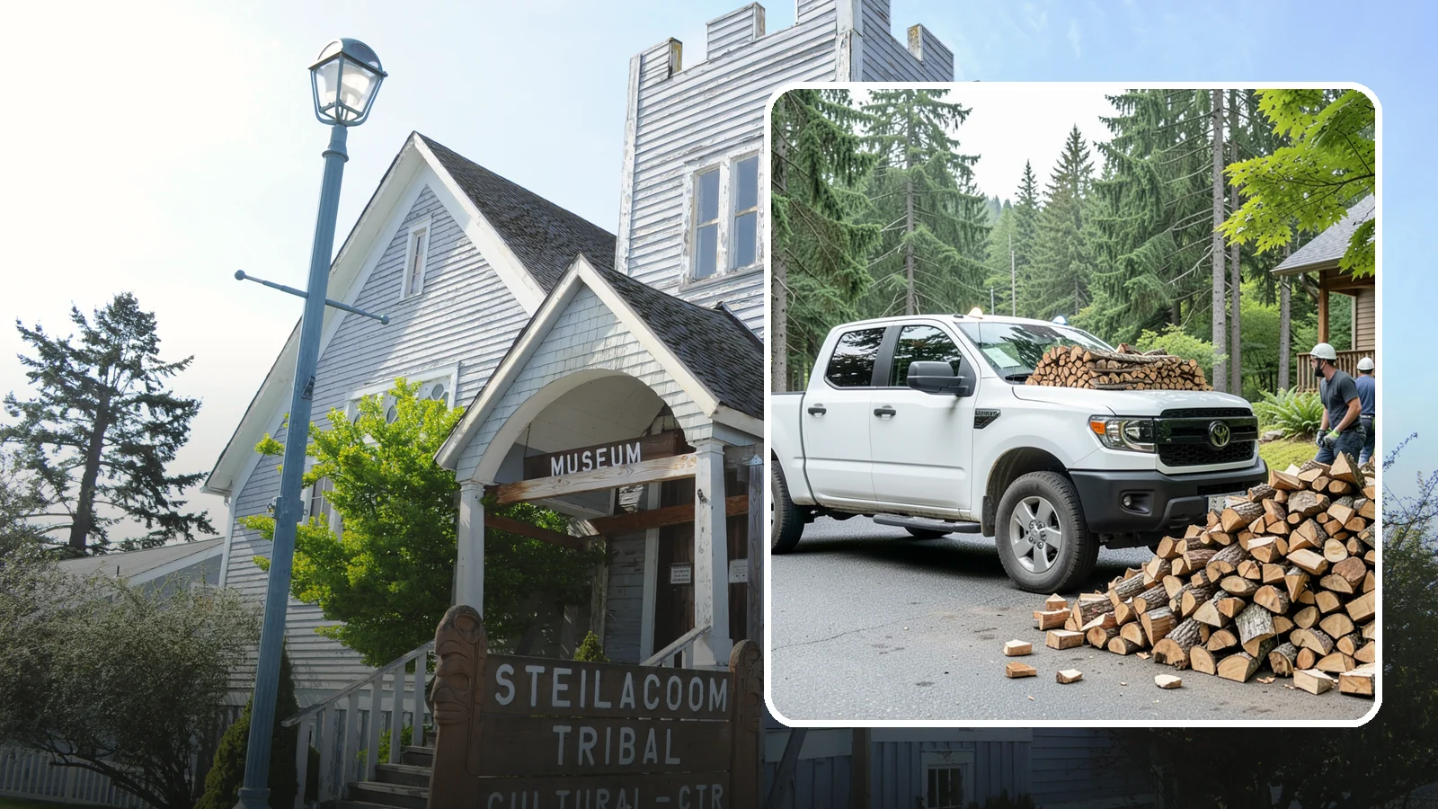 Rural Delivery in Steilacoom, Pierce County, WA - Firewood hauled out to rural properties and addresses beyond standard delivery zones.