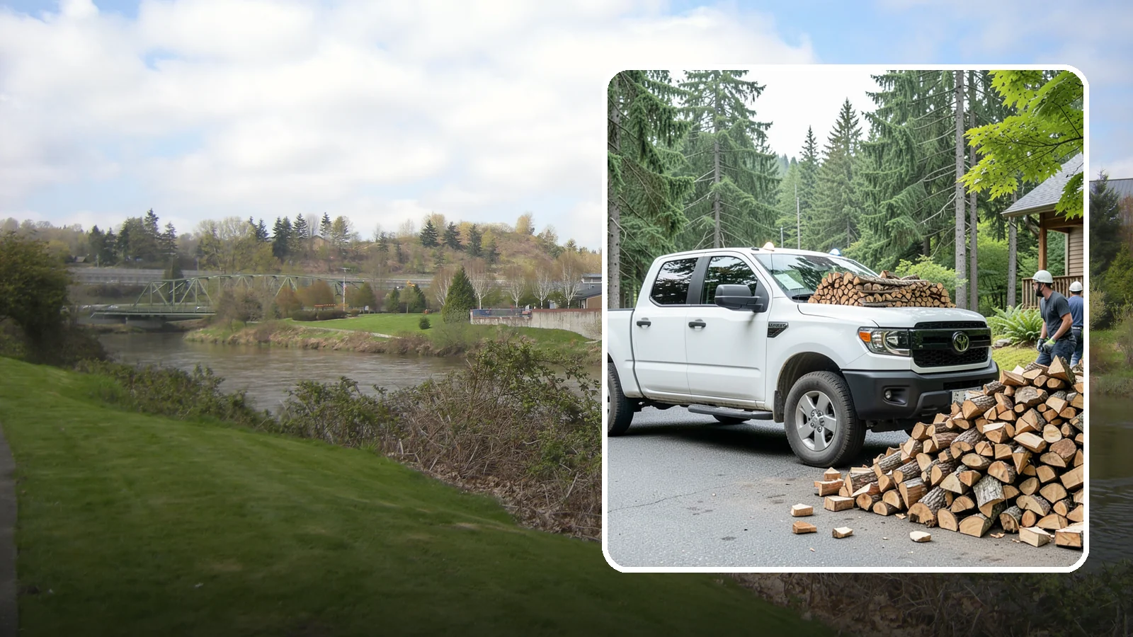 Rural Delivery in Tukwila, King County, WA - Firewood hauled out to rural properties and addresses beyond standard delivery zones.