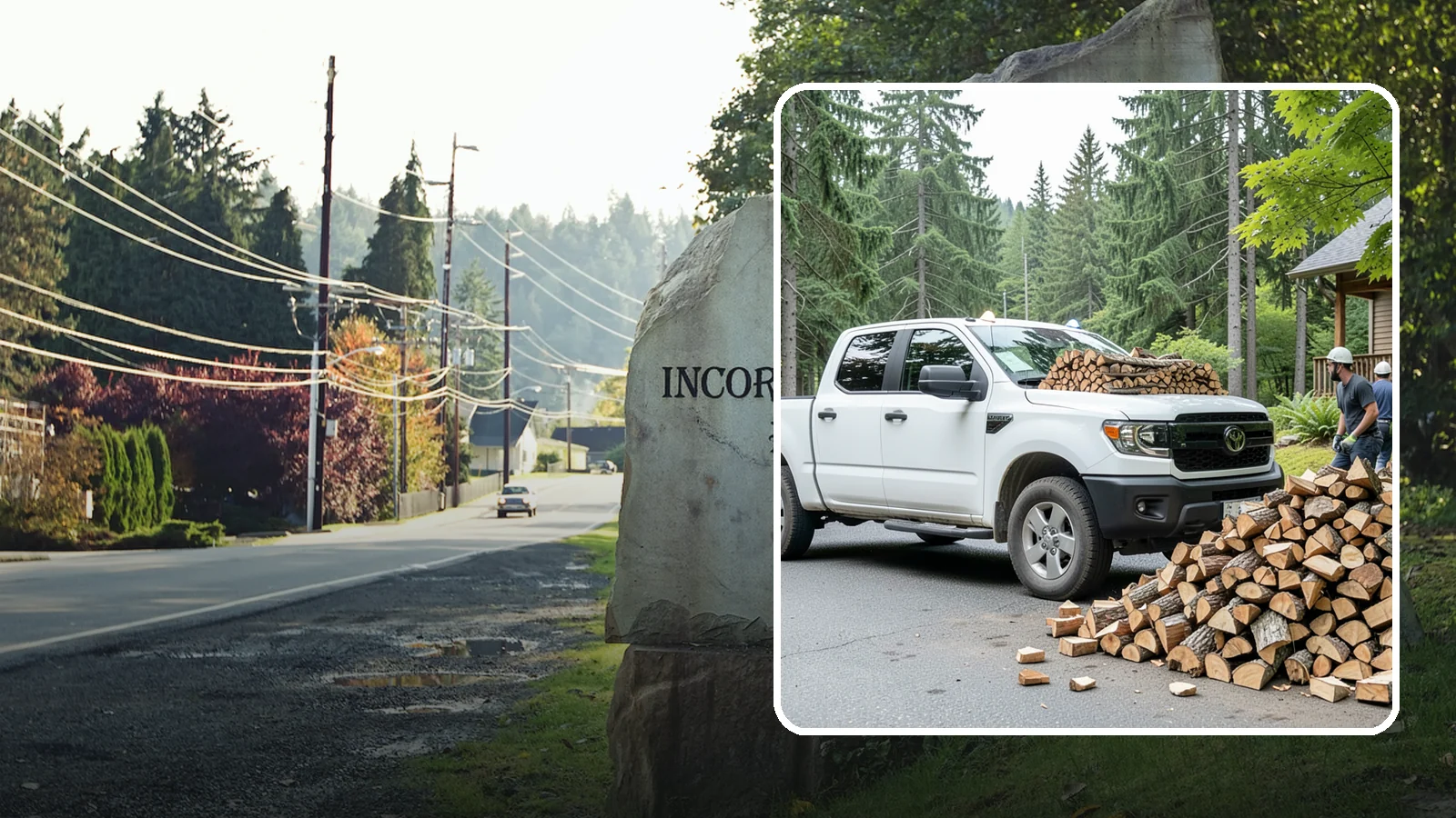 Rural Delivery in Wilkeson, Pierce County, WA - Firewood hauled out to rural properties and addresses beyond standard delivery zones.