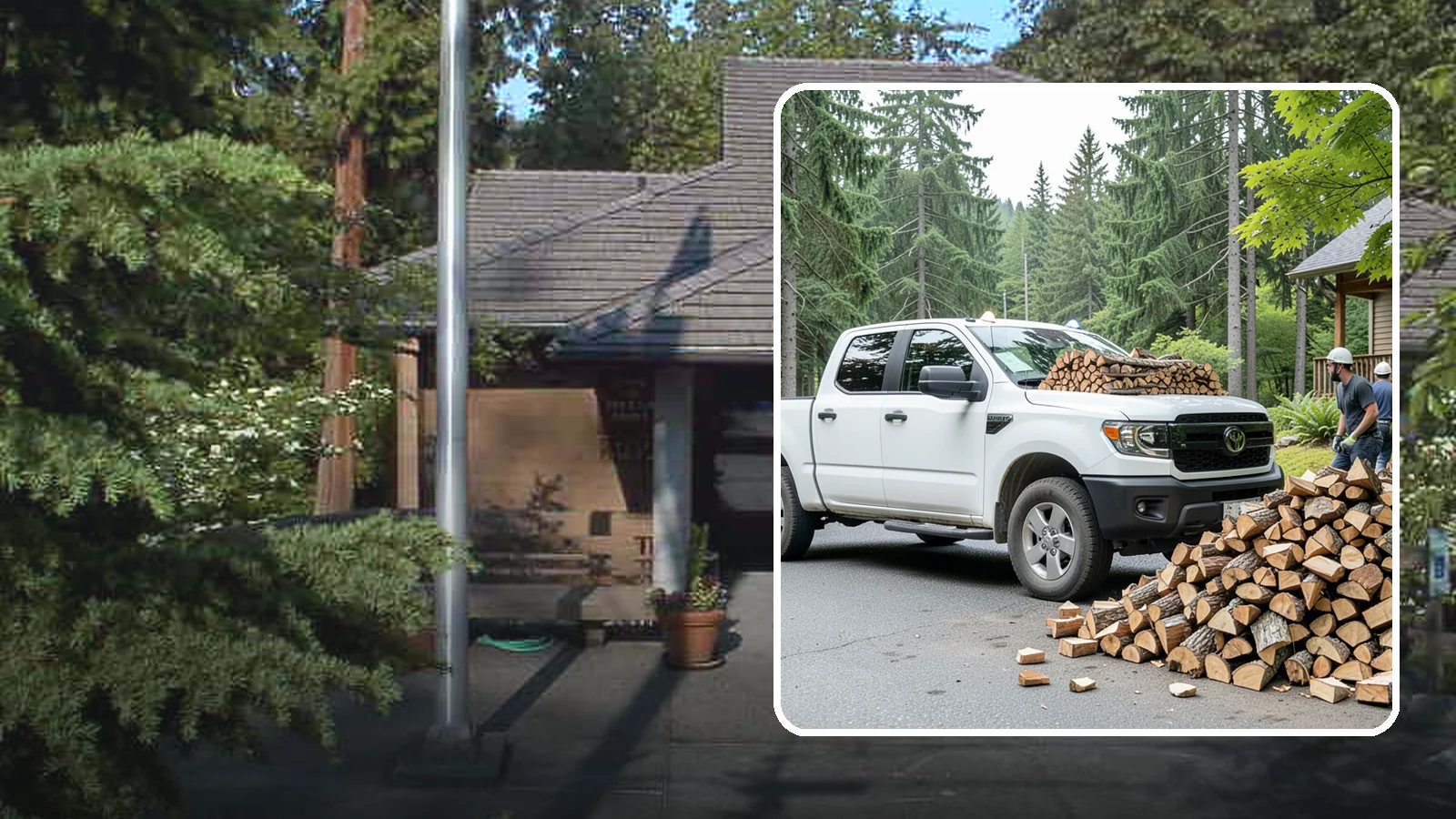 Rural Delivery in Yarrow Point, King County, WA - Firewood hauled out to rural properties and addresses beyond standard delivery zones.
