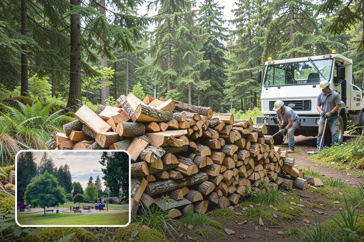 Rush Firewood Delivery in Bonney Lake, Pierce County, WA - Gets wood to you the same day whenever possible