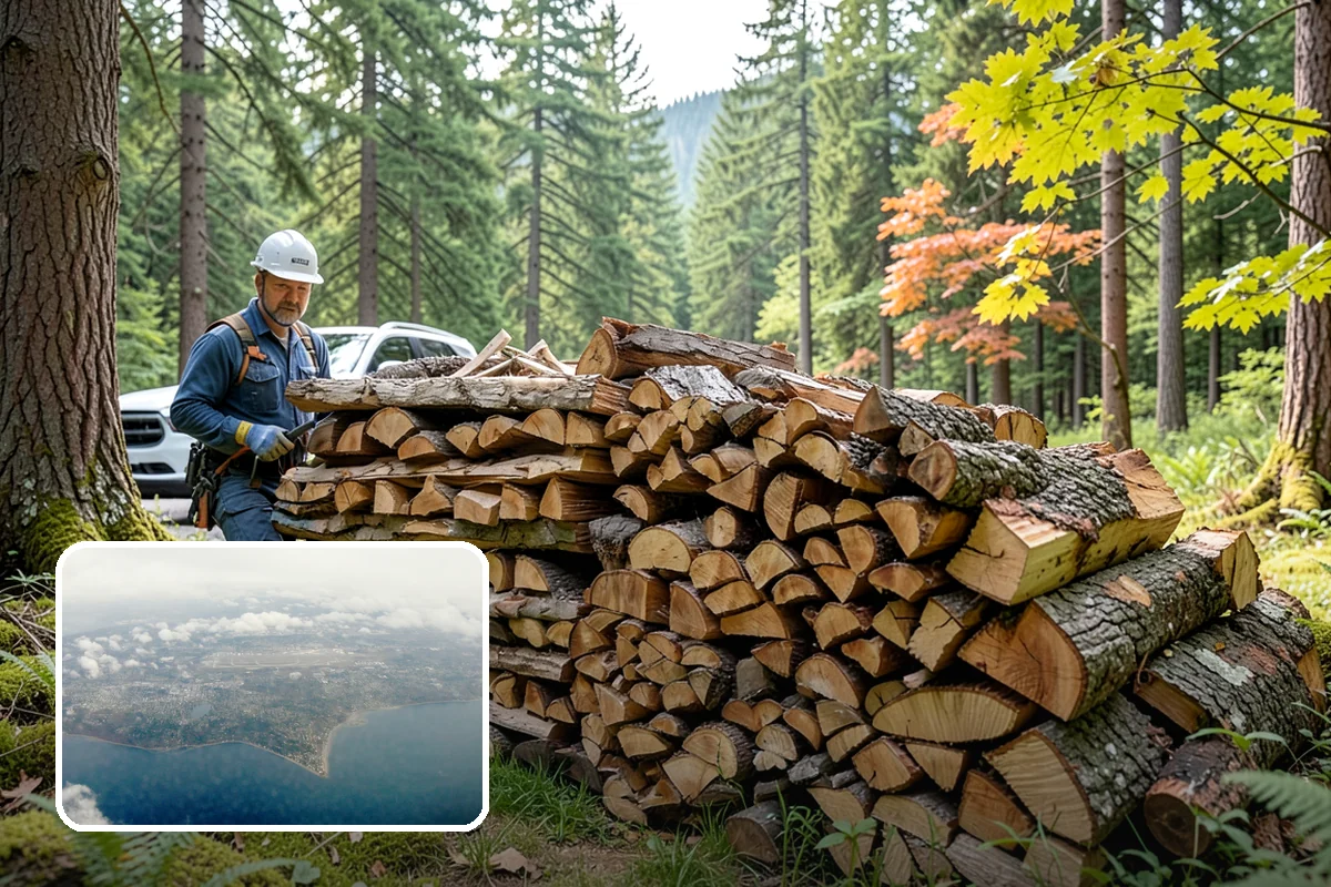 Rush Firewood Delivery in Burien, King County, WA - Gets wood to you the same day whenever possible