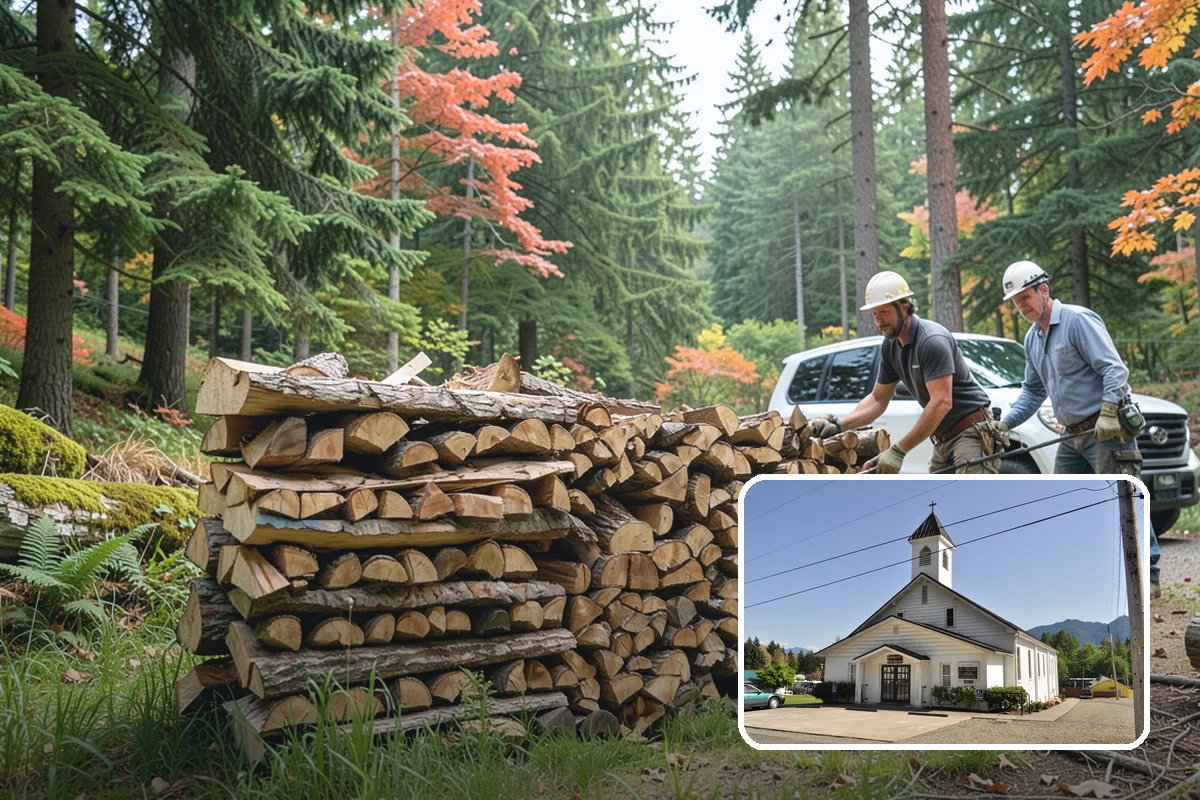 Rush Firewood Delivery in Concrete, Skagit County, WA - Gets wood to you the same day whenever possible