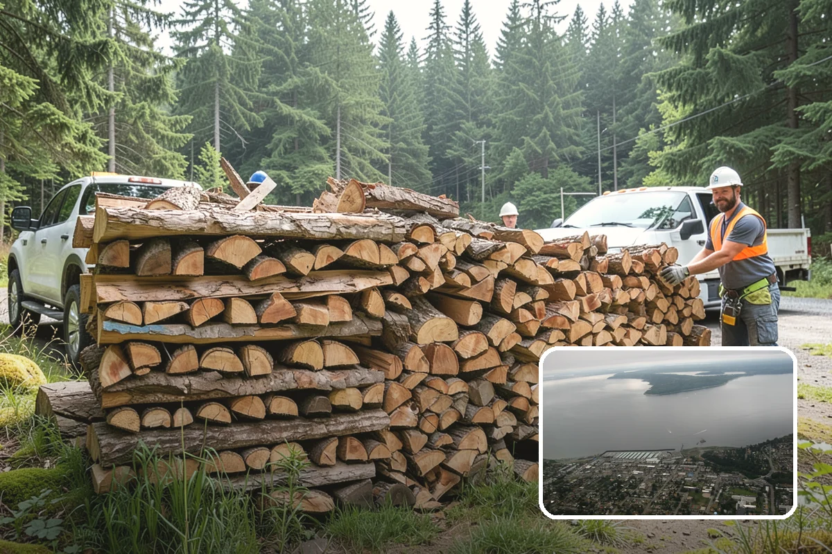 Rush Firewood Delivery in Des Moines, King County, WA - Gets wood to you the same day whenever possible