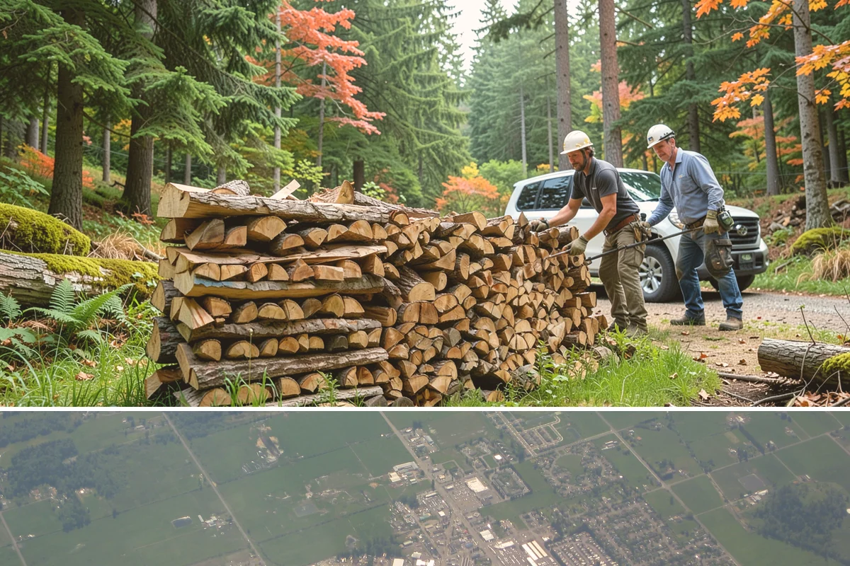 Rush Firewood Delivery in Enumclaw, King County, WA - Rush requests happen year-round but climb through the cold months, so calling as early in the day as possible speeds the...