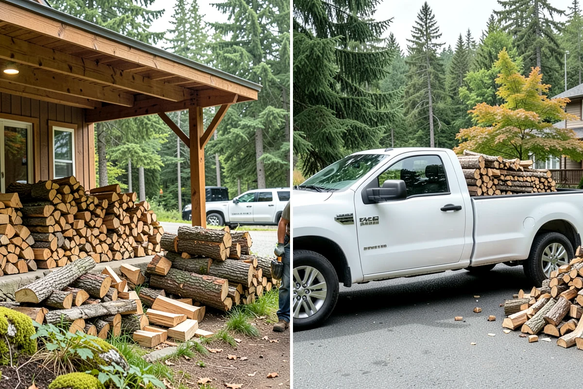 Rush Firewood Delivery in Everett, Snohomish County, WA - Take your rush request and confirm quantity and address