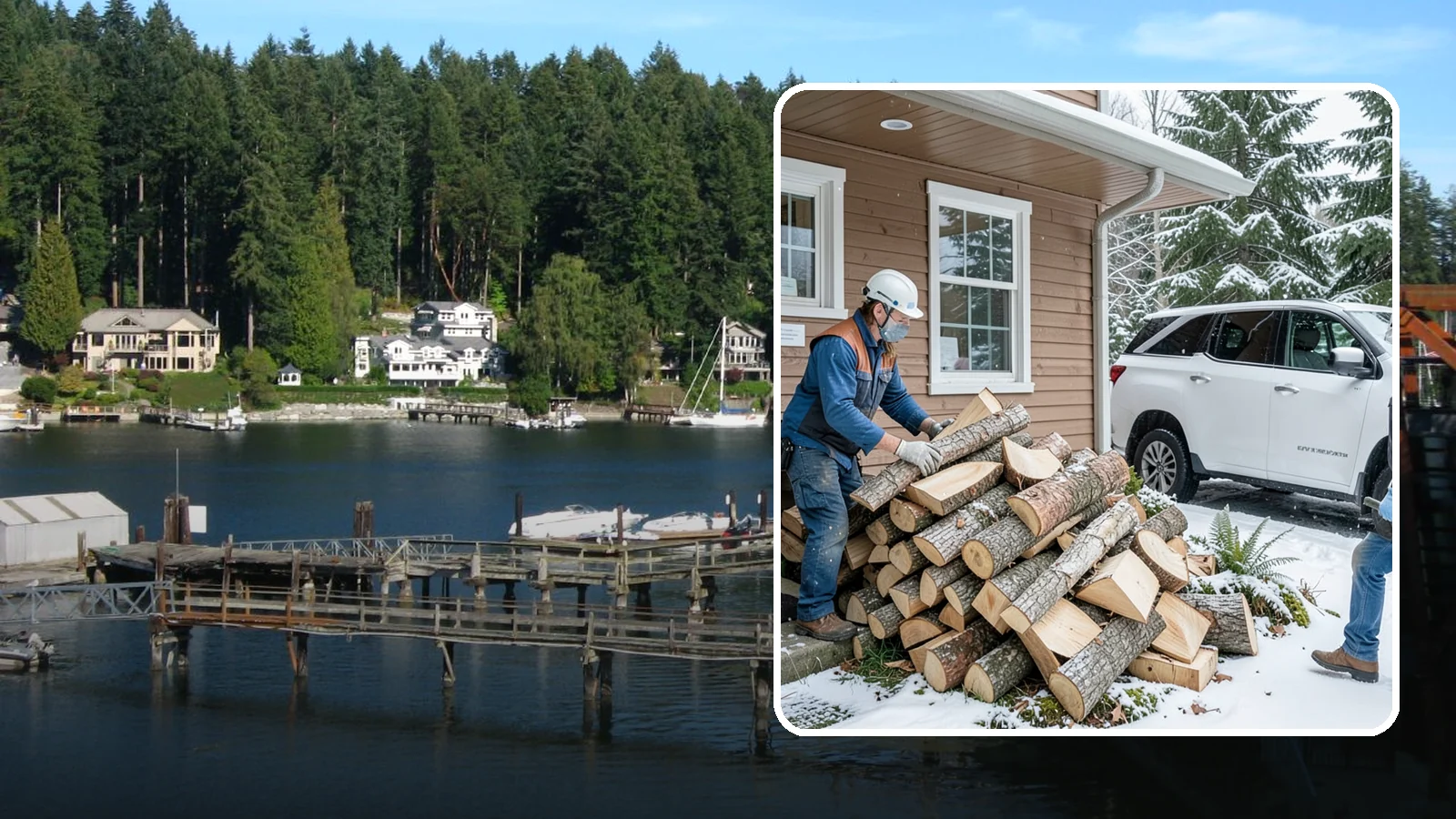 Rush Firewood Delivery in Gig Harbor, Pierce County, WA - When you need wood immediately, we fast-track your order and deliver it the same day whenever possible.