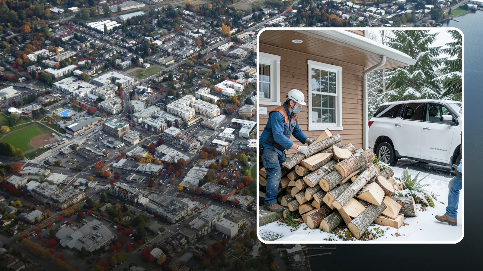 Rush Firewood Delivery in Kirkland, King County, WA - When you need wood immediately, we fast-track your order and deliver it the same day whenever possible.