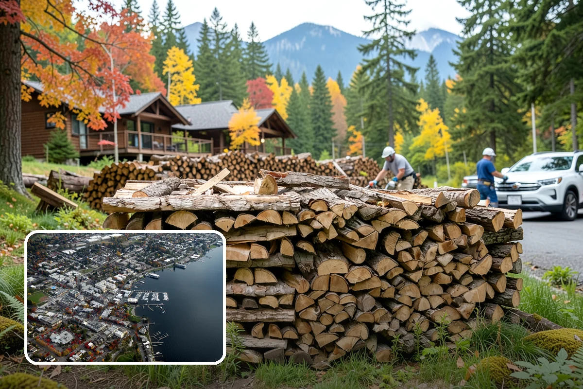 Rush Firewood Delivery in Kirkland, King County, WA - Gets wood to you the same day whenever possible