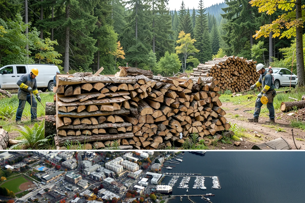 Rush Firewood Delivery in Kirkland, King County, WA - Rush requests happen year-round but climb through the cold months, so calling as early in the day as possible speeds the...