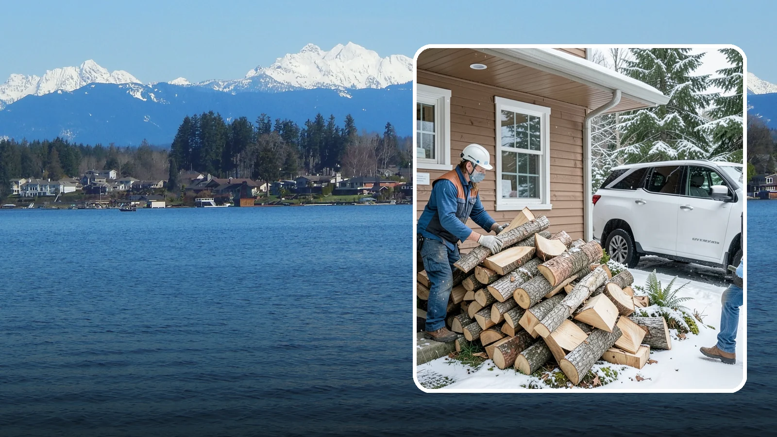 Rush Firewood Delivery in Lake Stevens, Snohomish County, WA - When you need wood immediately, we fast-track your order and deliver it the same day whenever possible.
