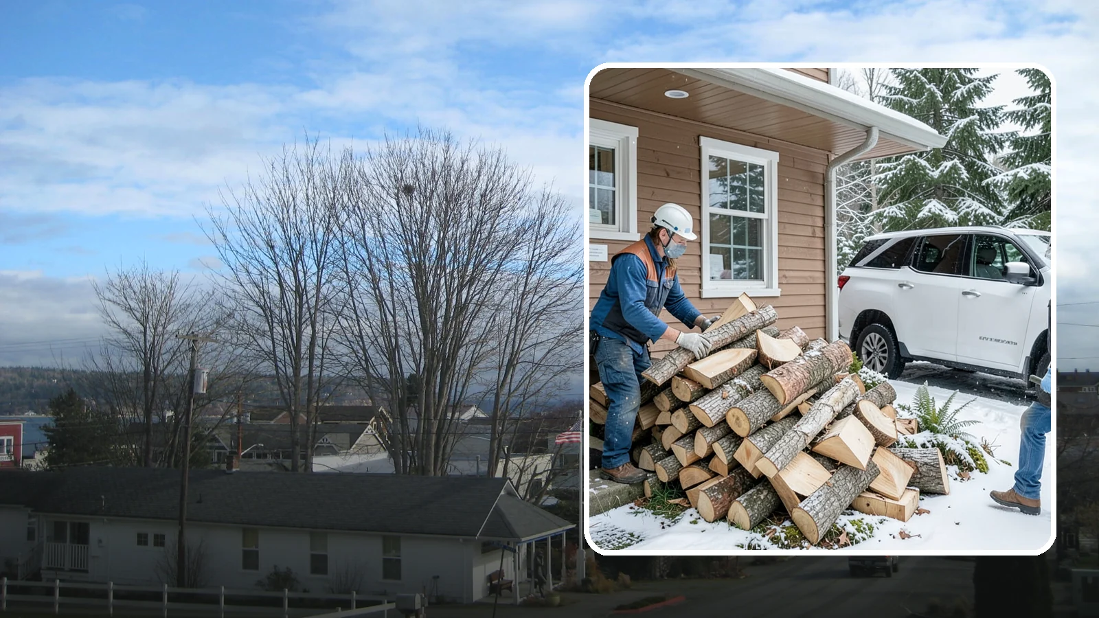 Rush Firewood Delivery in Langley, Island County, WA - When you need wood immediately, we fast-track your order and deliver it the same day whenever possible.