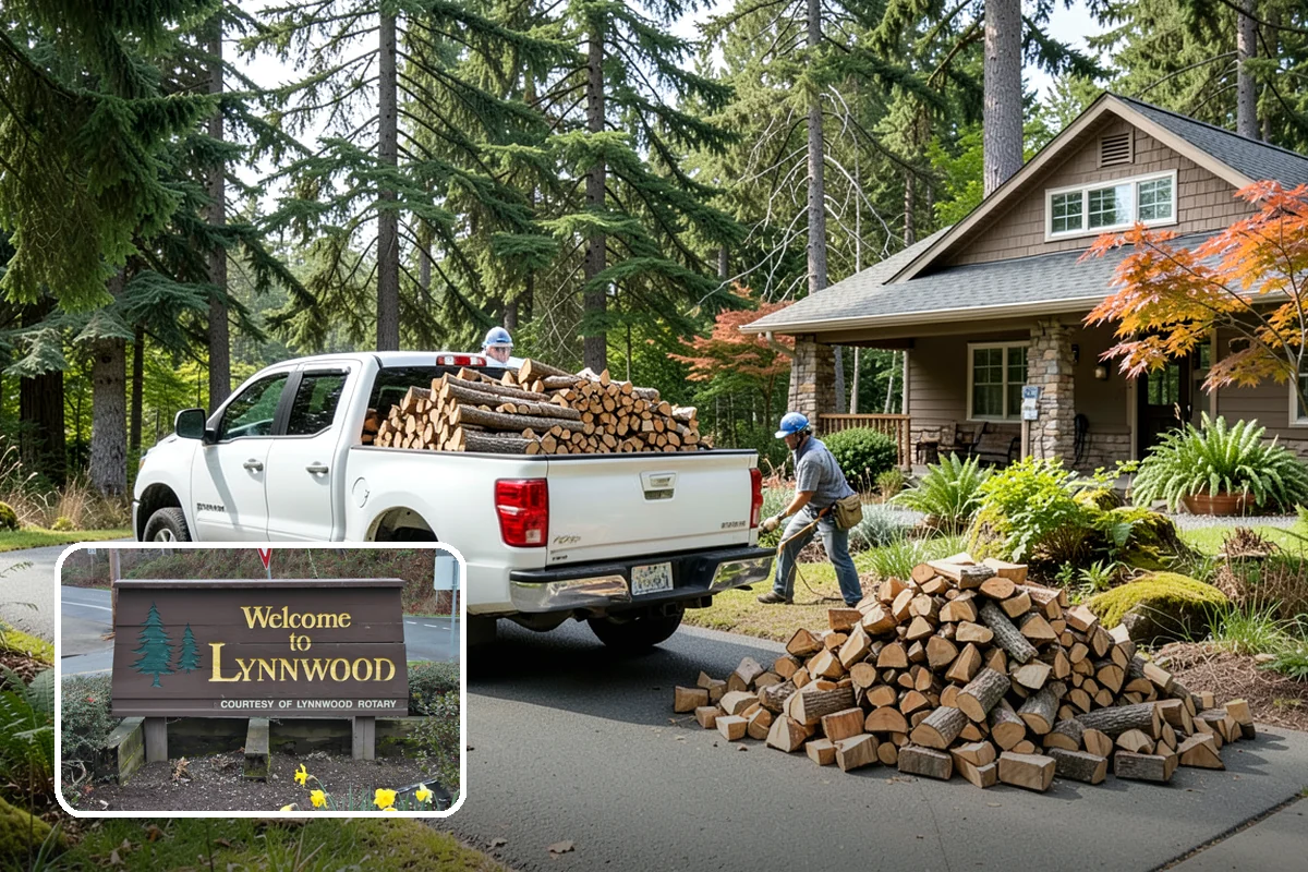 Rush Firewood Delivery in Lynnwood, Snohomish County, WA - Gets wood to you the same day whenever possible