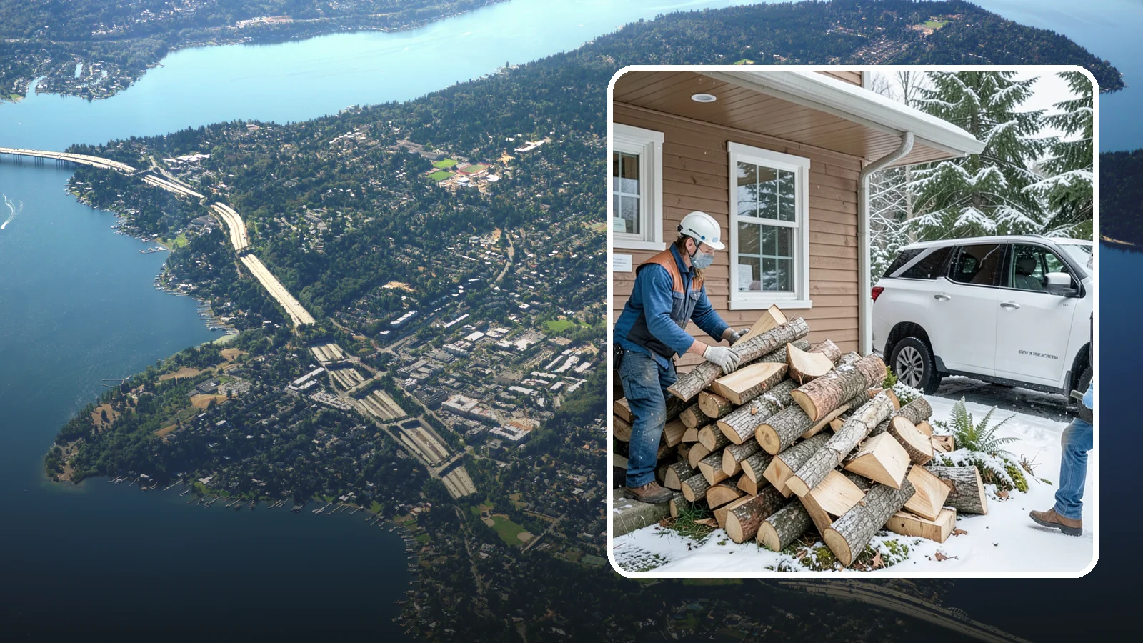 Rush Firewood Delivery in Mercer Island, King County, WA - When you need wood immediately, we fast-track your order and deliver it the same day whenever possible.
