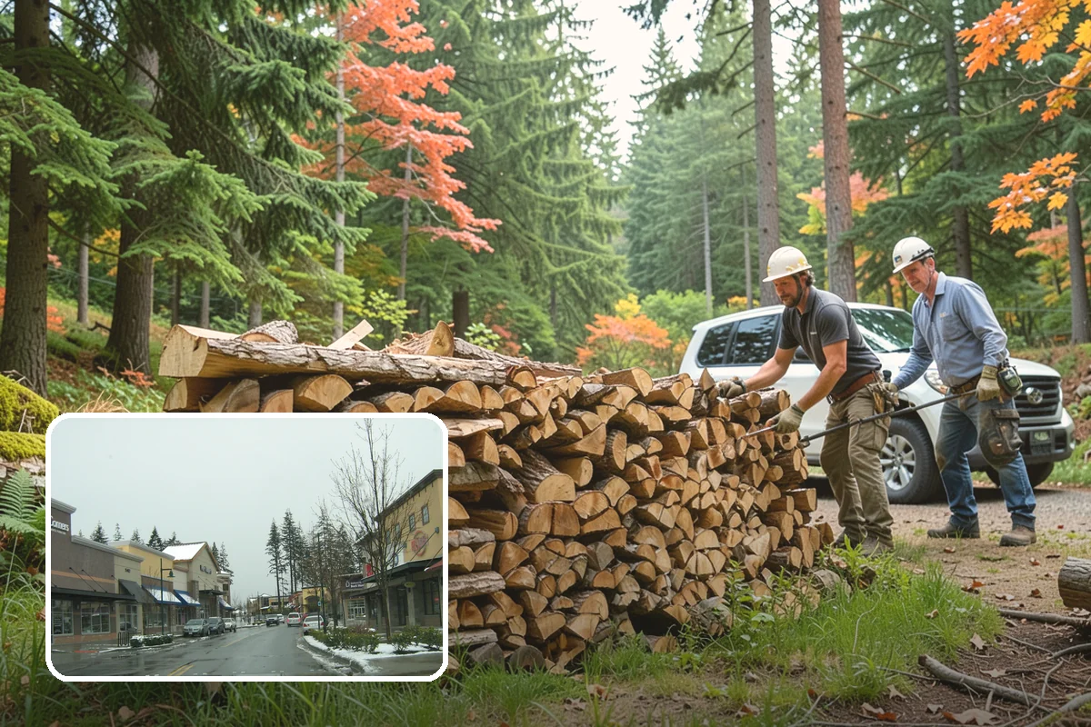 Rush Firewood Delivery in Mill Creek, Snohomish County, WA - Gets wood to you the same day whenever possible