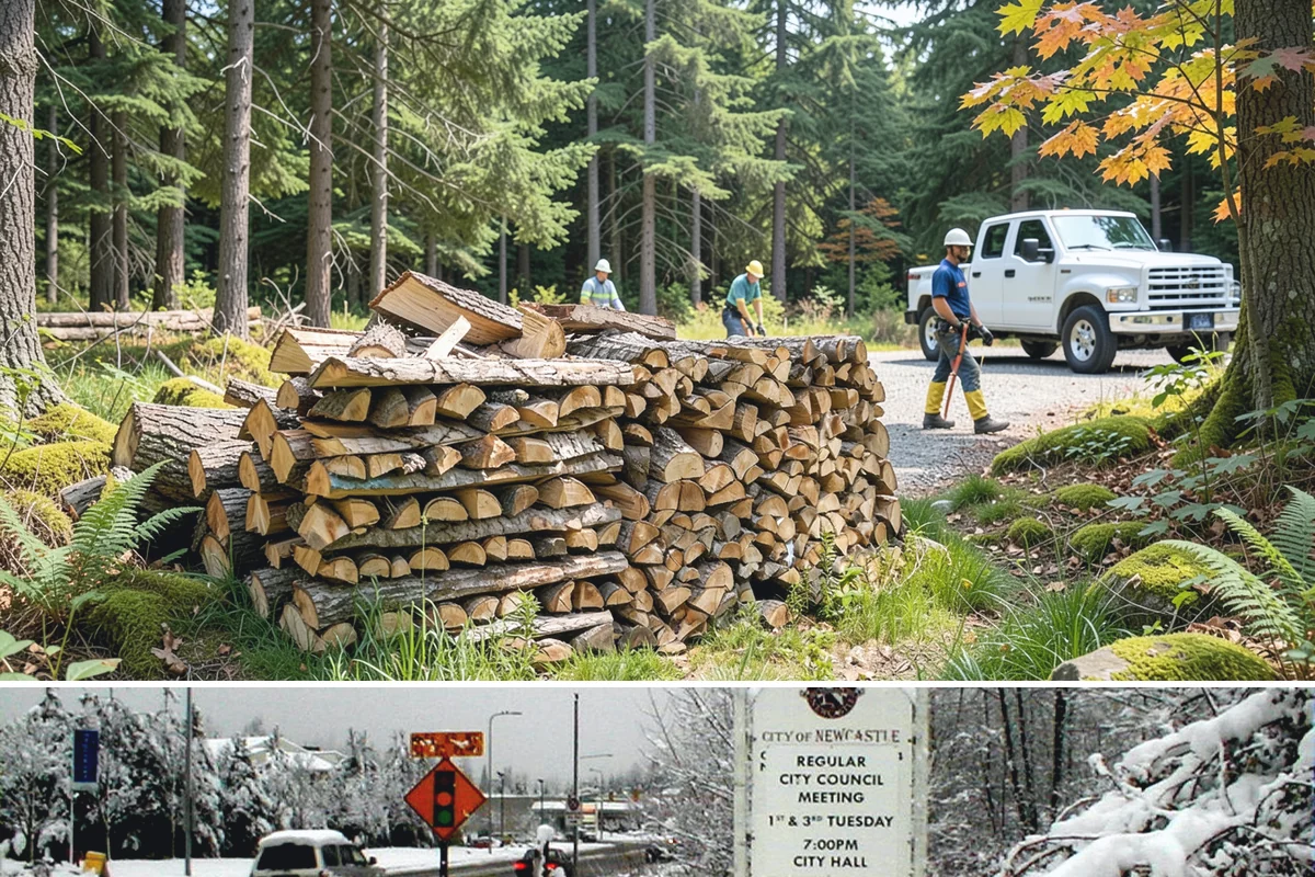 Rush Firewood Delivery in Newcastle, King County, WA - Rush requests happen year-round but climb through the cold months, so calling as early in the day as possible speeds the...