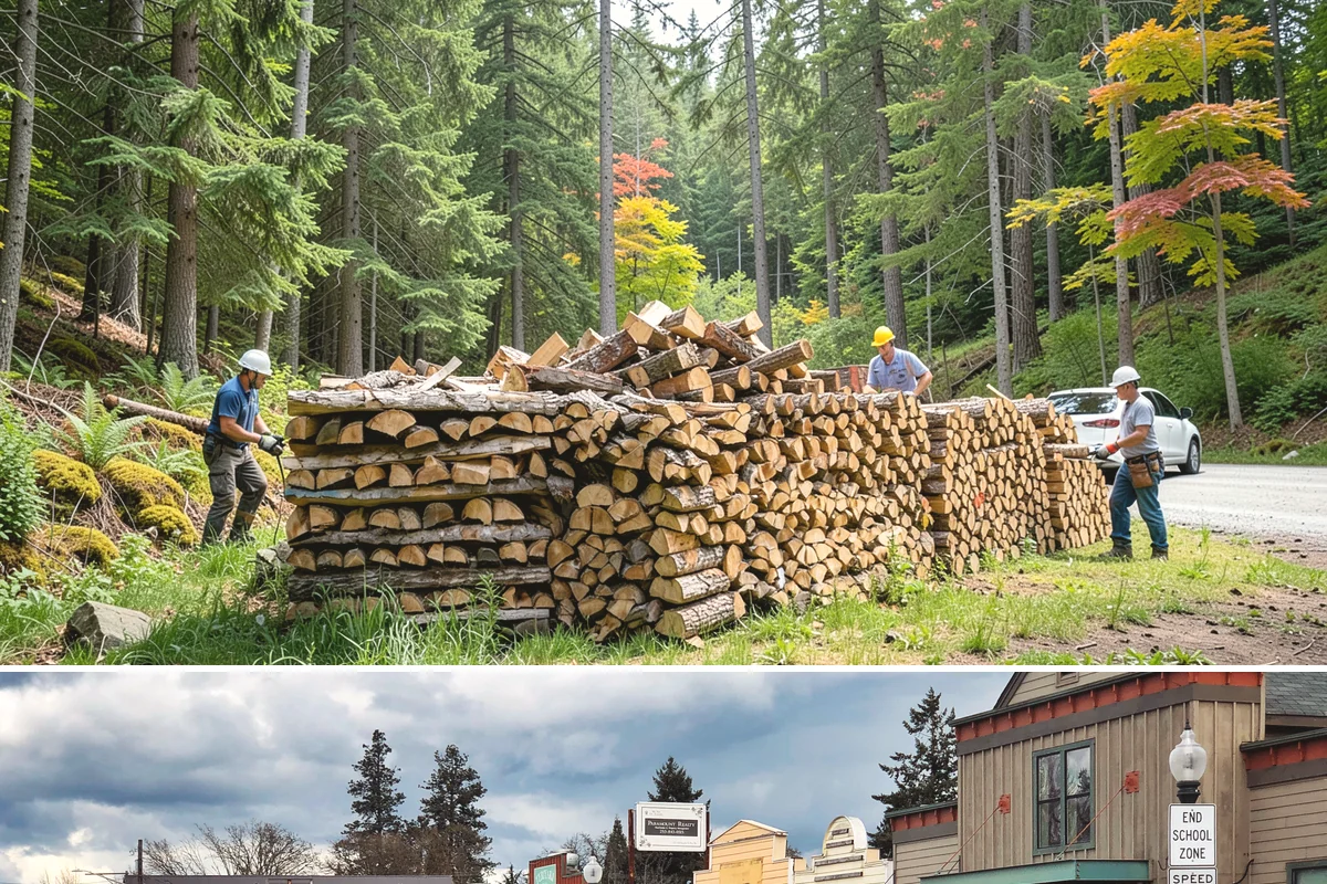 Rush Firewood Delivery in Roy, Pierce County, WA - Rush requests happen year-round but climb through the cold months, so calling as early in the day as possible speeds the...