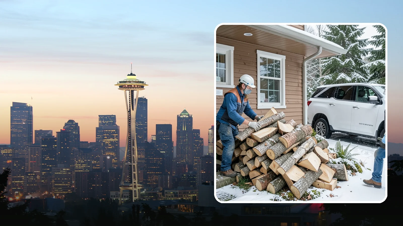 Rush Firewood Delivery in Seattle, King County, WA - When you need wood immediately, we fast-track your order and deliver it the same day whenever possible.