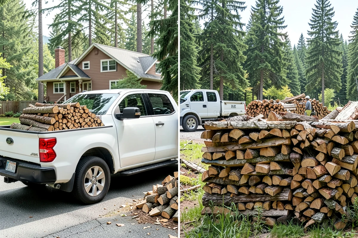 Rush Firewood Delivery in Shoreline, King County, WA - Take your rush request and confirm quantity and address