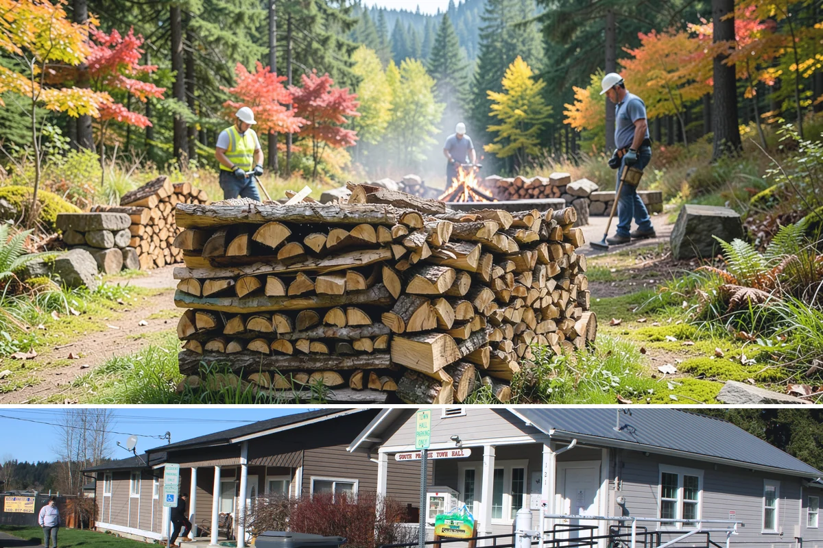 Rush Firewood Delivery in South Prairie, Pierce County, WA - Rush requests happen year-round but climb through the cold months, so calling as early in the day as possible speeds the...