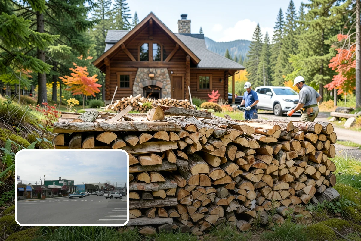 Rush Firewood Delivery in Stanwood, Snohomish County, WA - Gets wood to you the same day whenever possible