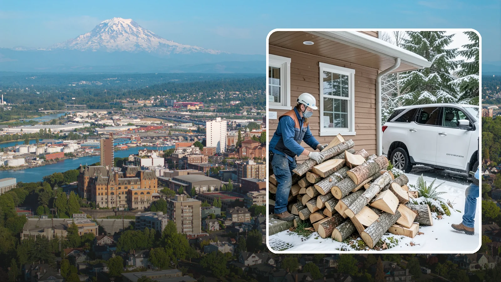 Rush Firewood Delivery in Tacoma, Pierce County, WA - When you need wood immediately, we fast-track your order and deliver it the same day whenever possible.