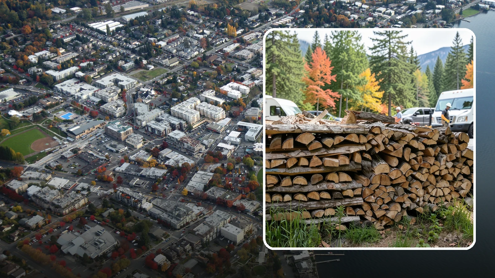 RV Campground Firewood in Kirkland, King County, WA - Bulk and bundled firewood supply for RV parks and campgrounds throughout the region.