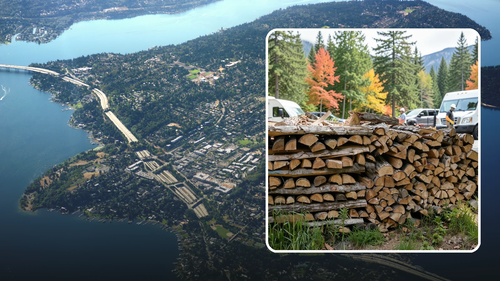 RV Campground Firewood in Mercer Island, King County, WA - Bulk and bundled firewood supply for RV parks and campgrounds throughout the region.