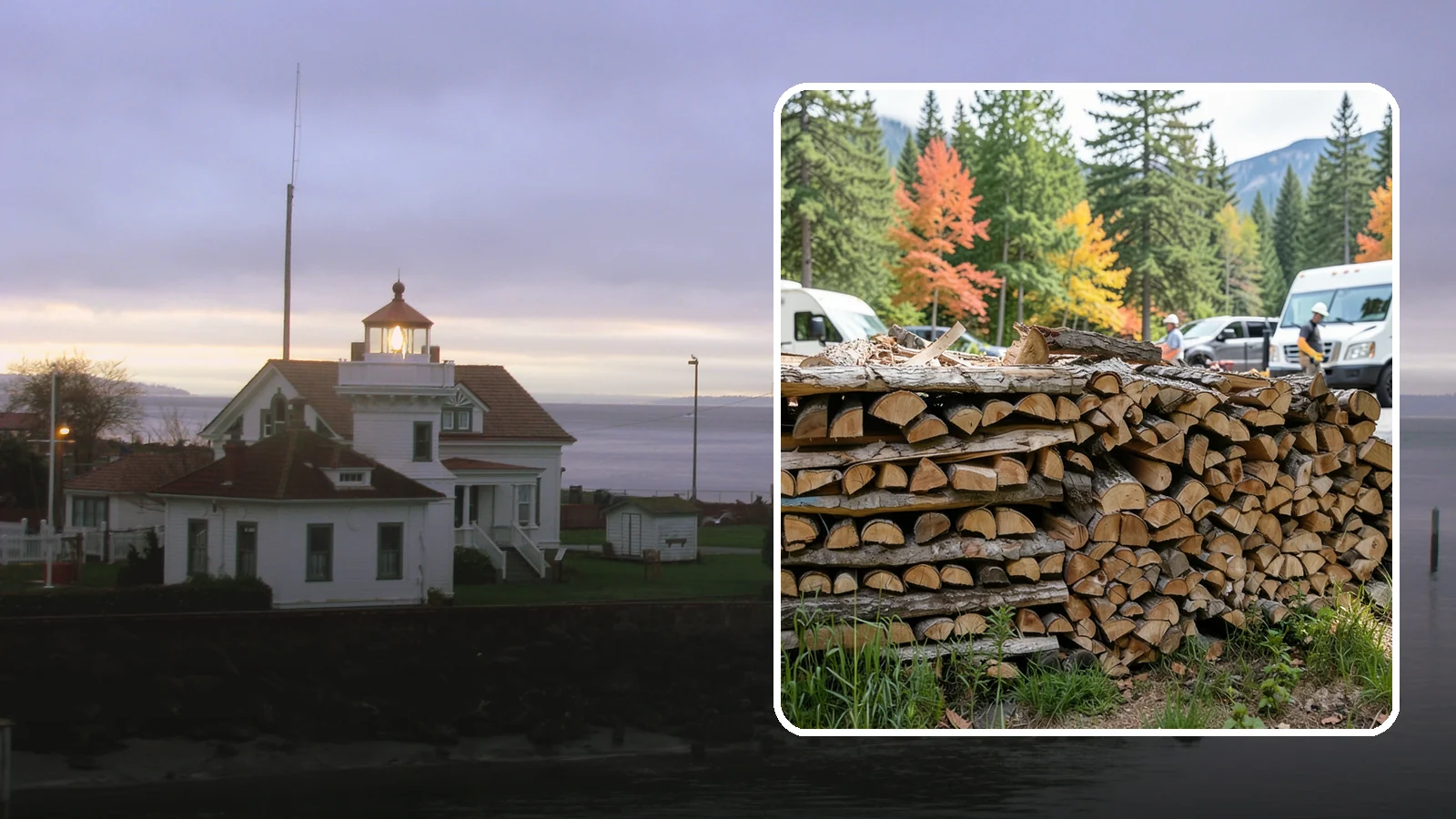 RV Campground Firewood in Mukilteo, Snohomish County, WA - Bulk and bundled firewood supply for RV parks and campgrounds throughout the region.